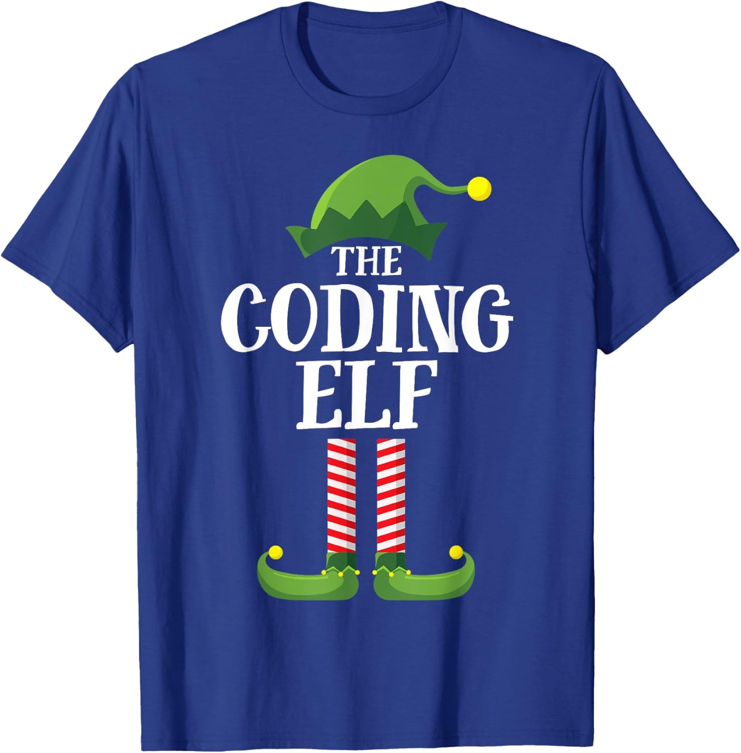 Coding Elf Matching Family Group Christmas Party Pyjamas T-Shirt - T-Shirt | Royal