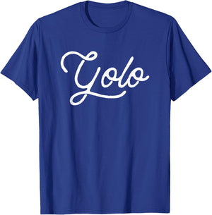 YOLO - You Only Live Once Handwritten T-Shirt - T-Shirt | Royal