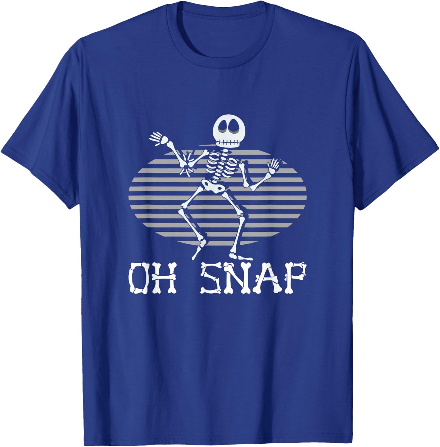 Oh Snap Broken Arm Injury Broken Bones Hospital Skeleton T-Shirt - T-Shirt | Royal