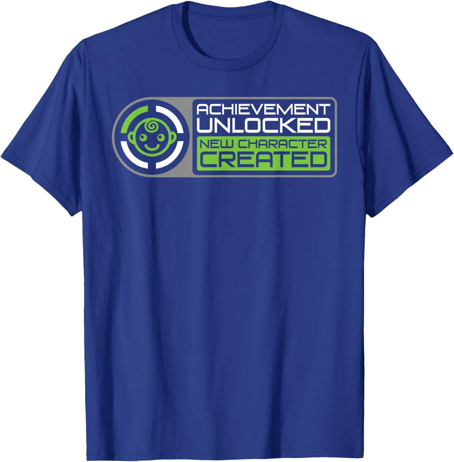 Achievement Unlocked Funny Gamer Dad Pregnancy Man Gift T-Shirt - T-Shirt | Royal