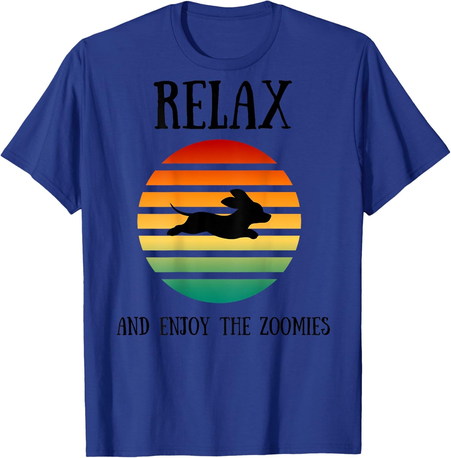 Relax and Enjoy the Zoomies Dachshund Doxin Wiener Dog Funny Women Kids T-Shirt - T-Shirt | Royal
