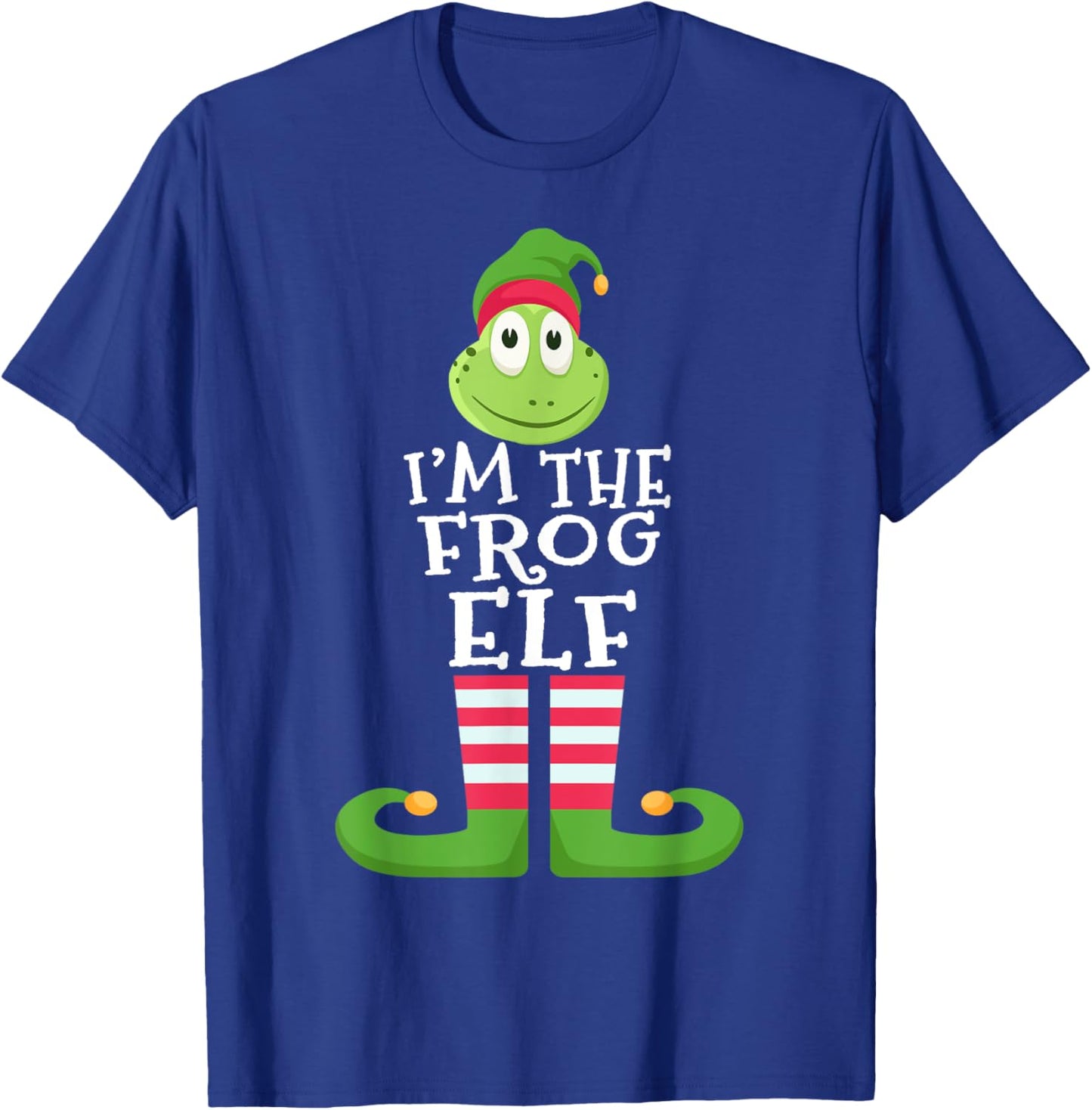 Frog Elf Funny Frog Lover's Family Matching Christmas Pajama T-Shirt - T-Shirt | Royal