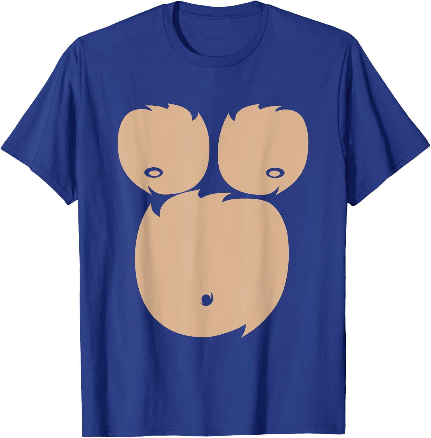 Monkey Chest Funny Easy Halloween Costume T-Shirt - T-Shirt | Royal
