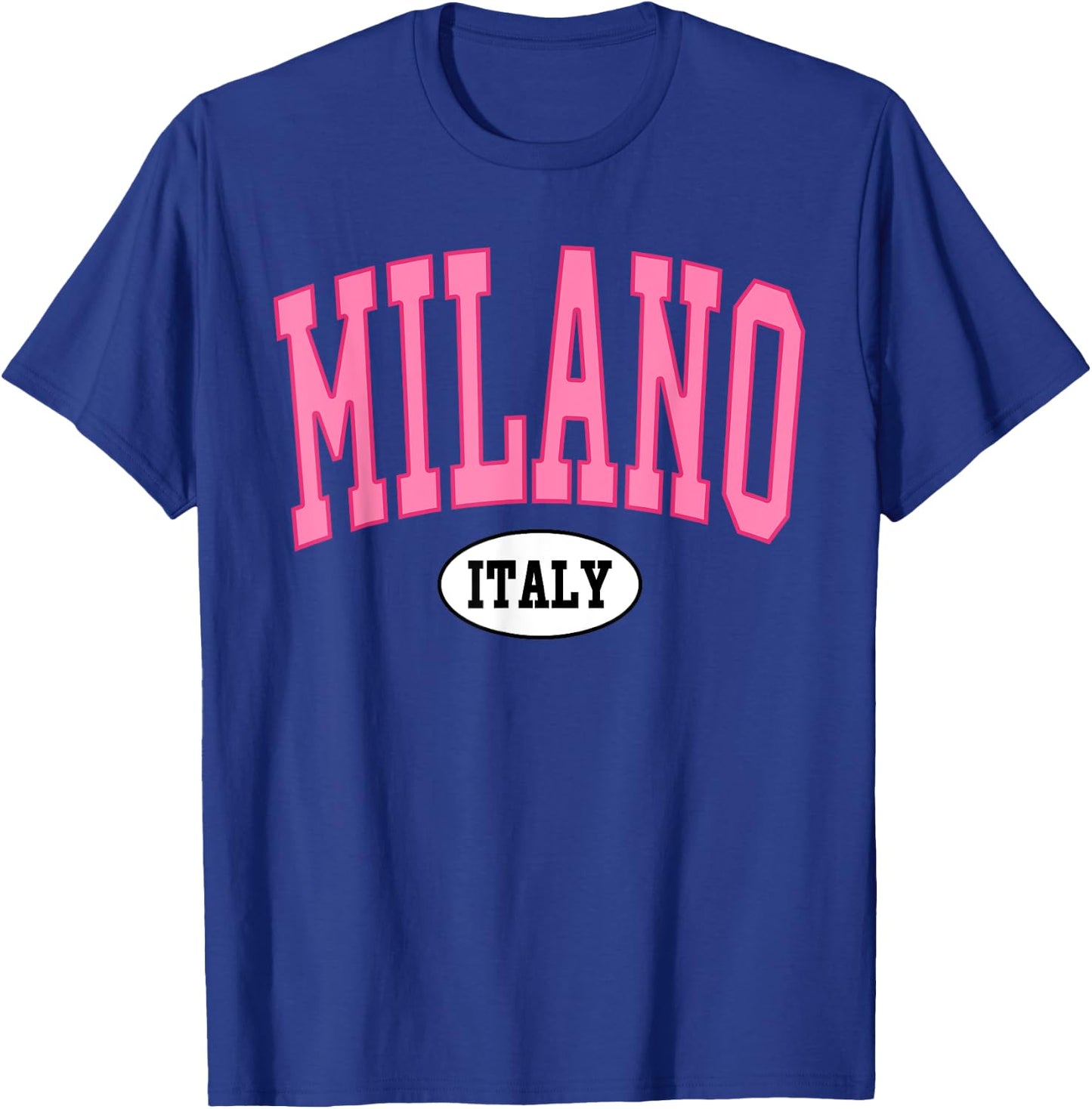 Milano Italy Retro Varsity Style T-Shirt - T-Shirt | Royal