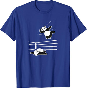Panda Bear Wrestler Wrestling Grappling T-Shirt - T-Shirt | Royal