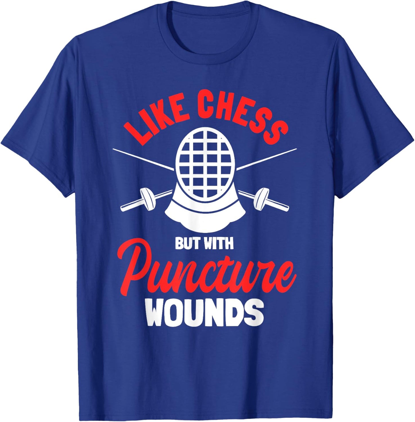 Fencing Combat Sport Foil Epee Fence Sabre Sword Fencer T-Shirt - T-Shirt | Royal
