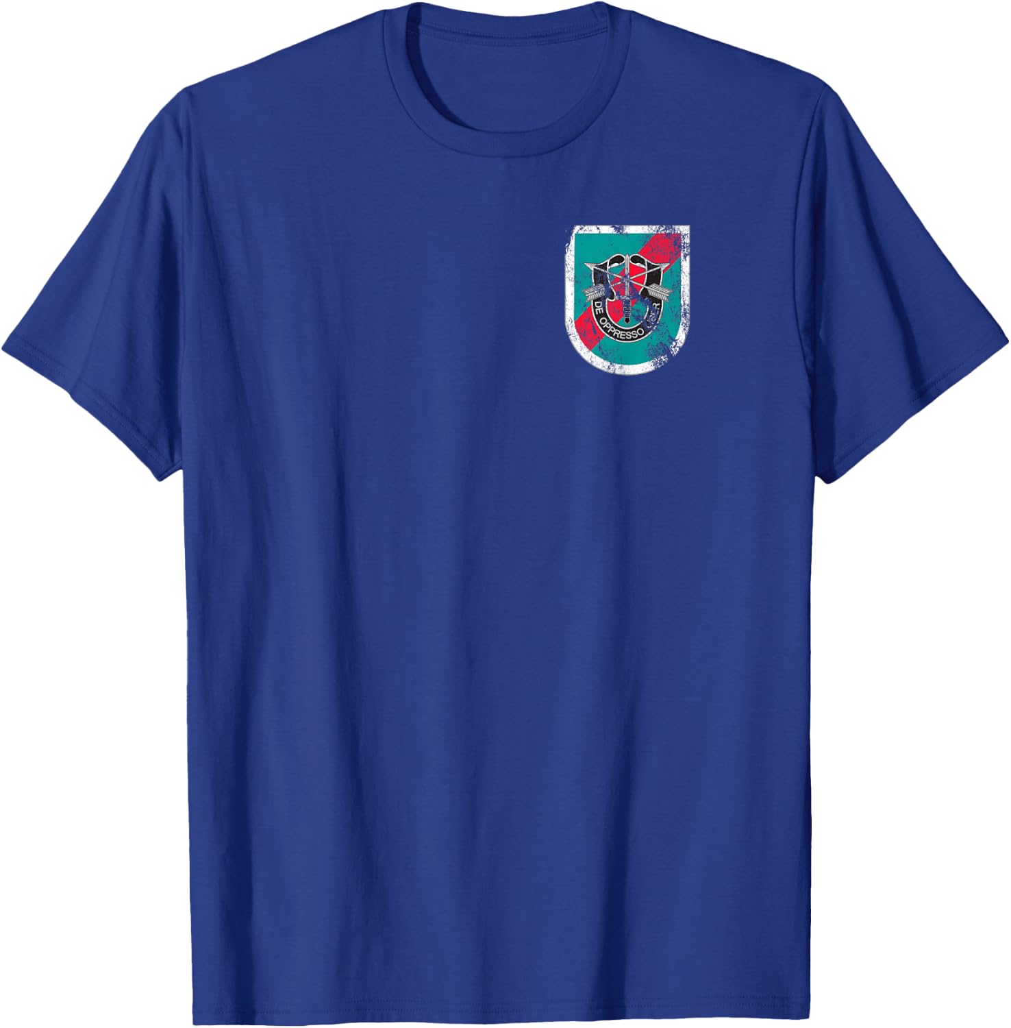 US 20th Special Forces Group (SFG) Distressed Worn Look T-Shirt - T-Shirt | Royal