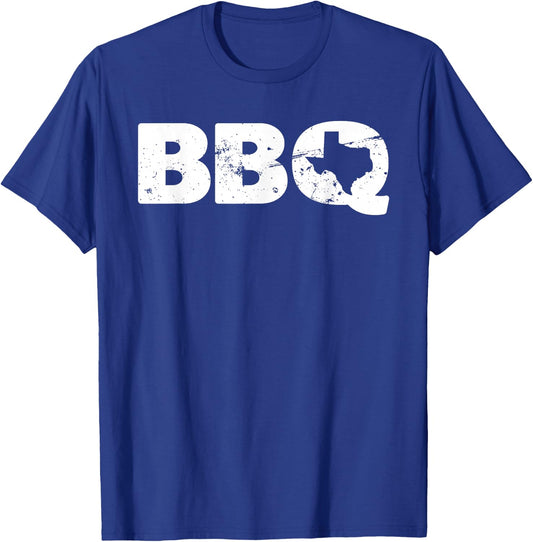 Texas BBQ novelty Texas barbecue and map vintage BBQ T-Shirt - T-Shirt | Royal