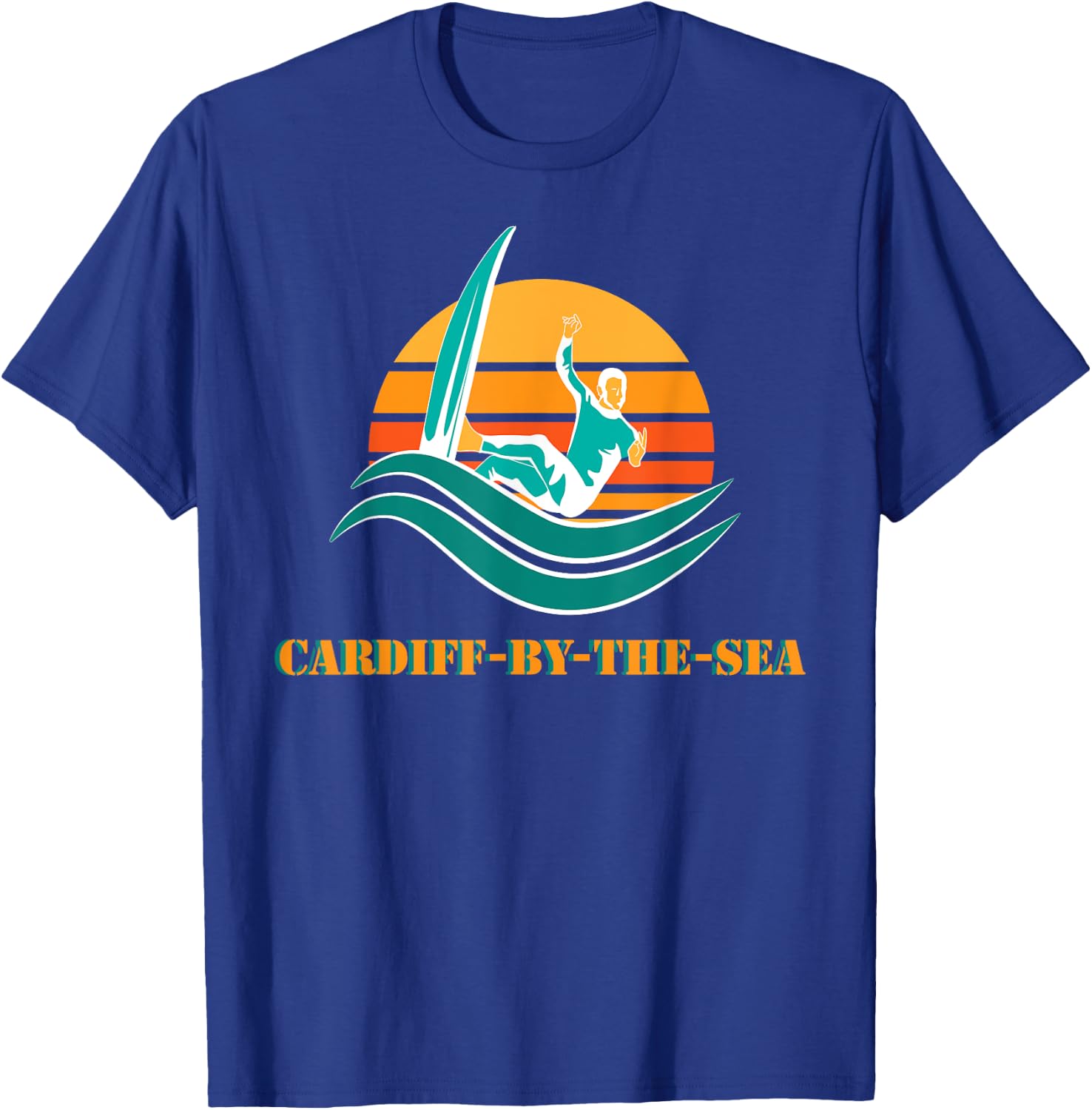 Cardiff by the Sea Souvenir California Men Women T-Shirt - T-Shirt | Royal
