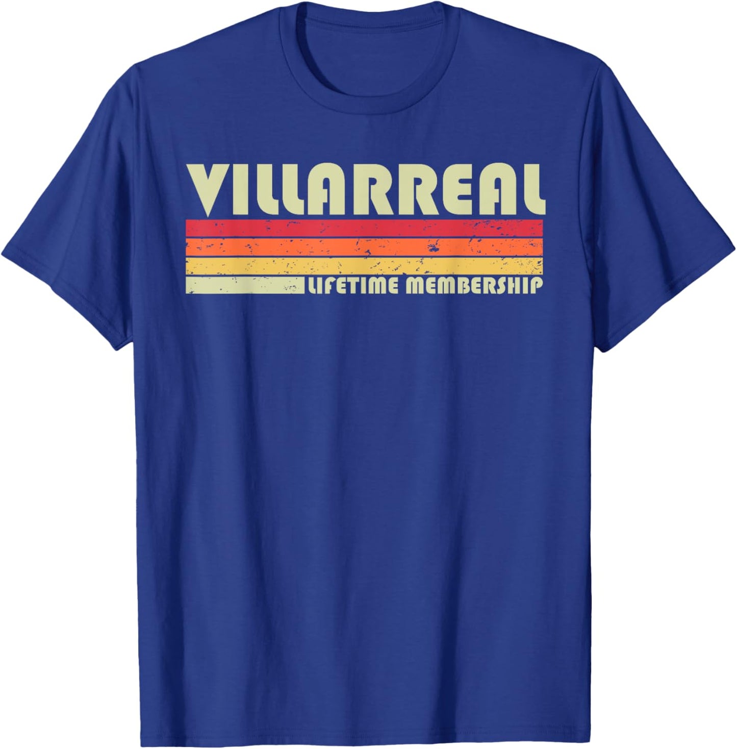 VILLARREAL Surname Funny Retro Vintage 90s Birthday Reunion T-Shirt - T-Shirt | Royal