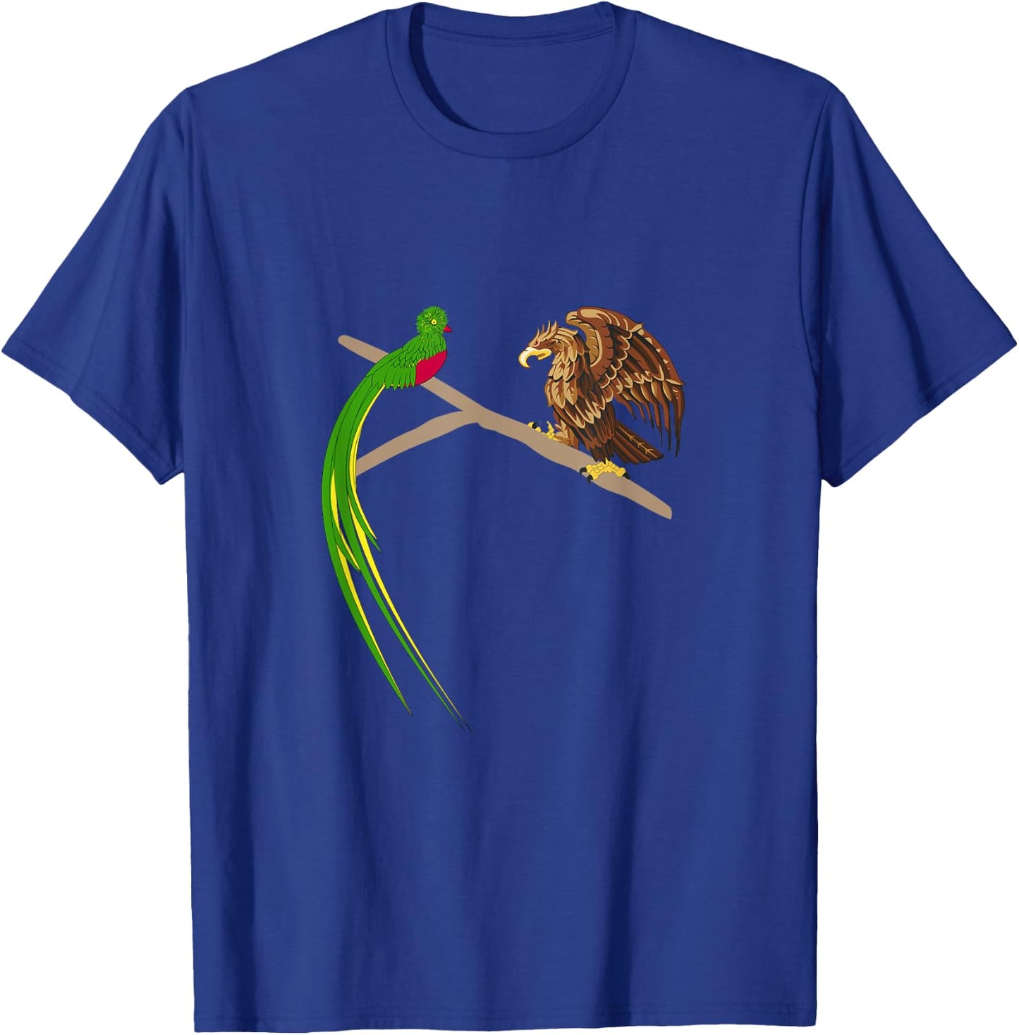 Guatemalan Quetzal and Mexican eagle bird T-Shirt - T-Shirt | Royal