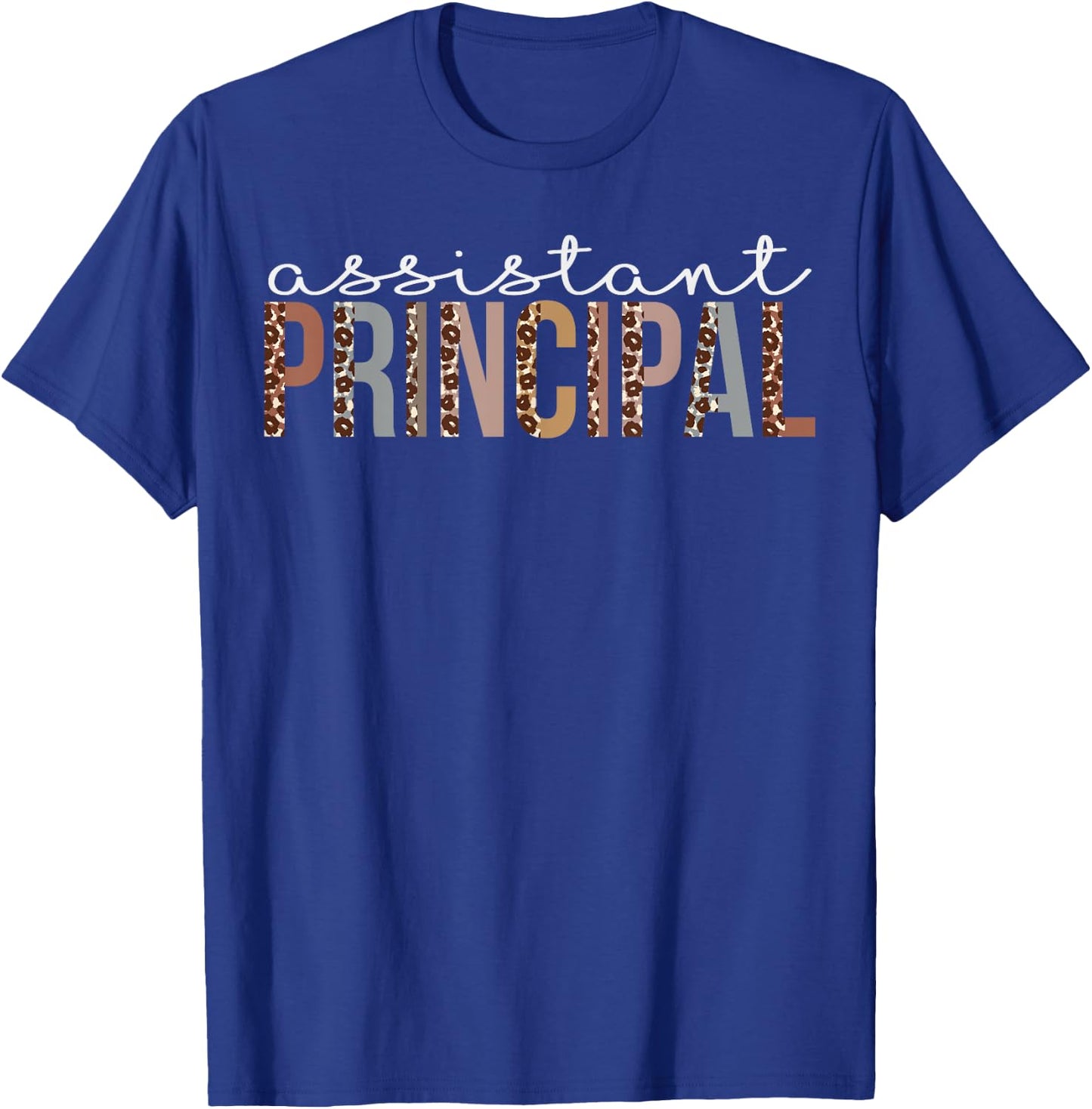 Assistant Principal Leopard Appreciation For Work T-Shirt - T-Shirt | Royal