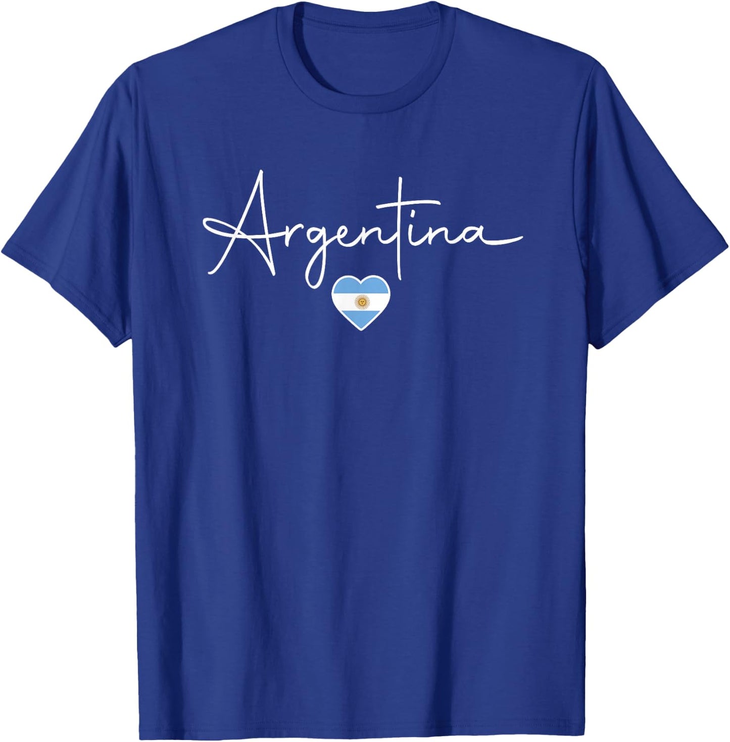 Argentina Flag Heart Argentinian Vintage Souvenir T-Shirt - T-Shirt | Royal