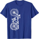 Vintage Motorcycle Unique Upright Design Riders T-Shirt - T-Shirt | Royal