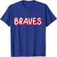 Vintage Braves Shirt Retro Throwback T-Shirt - T-Shirt | Royal