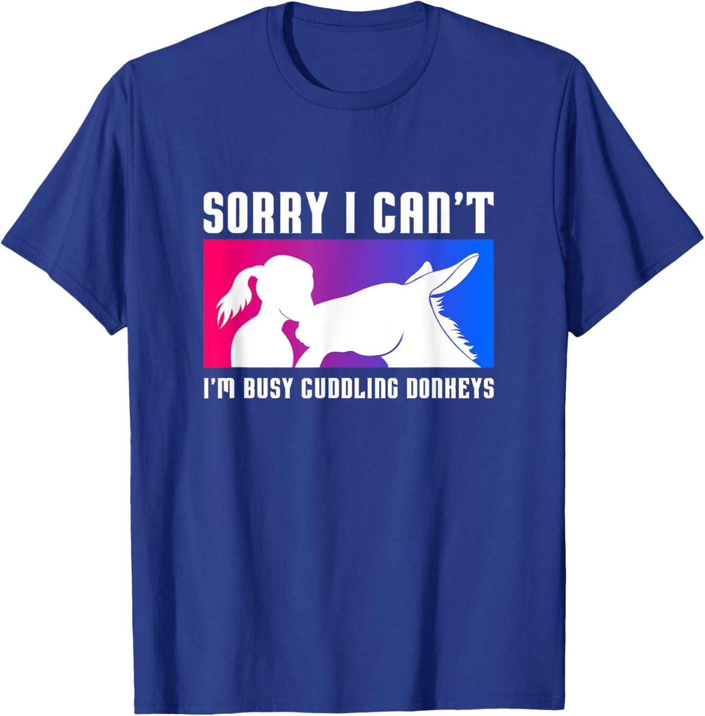 Cuddling Donkeys Ironic Baby Donkey T-Shirt - T-Shirt | Royal
