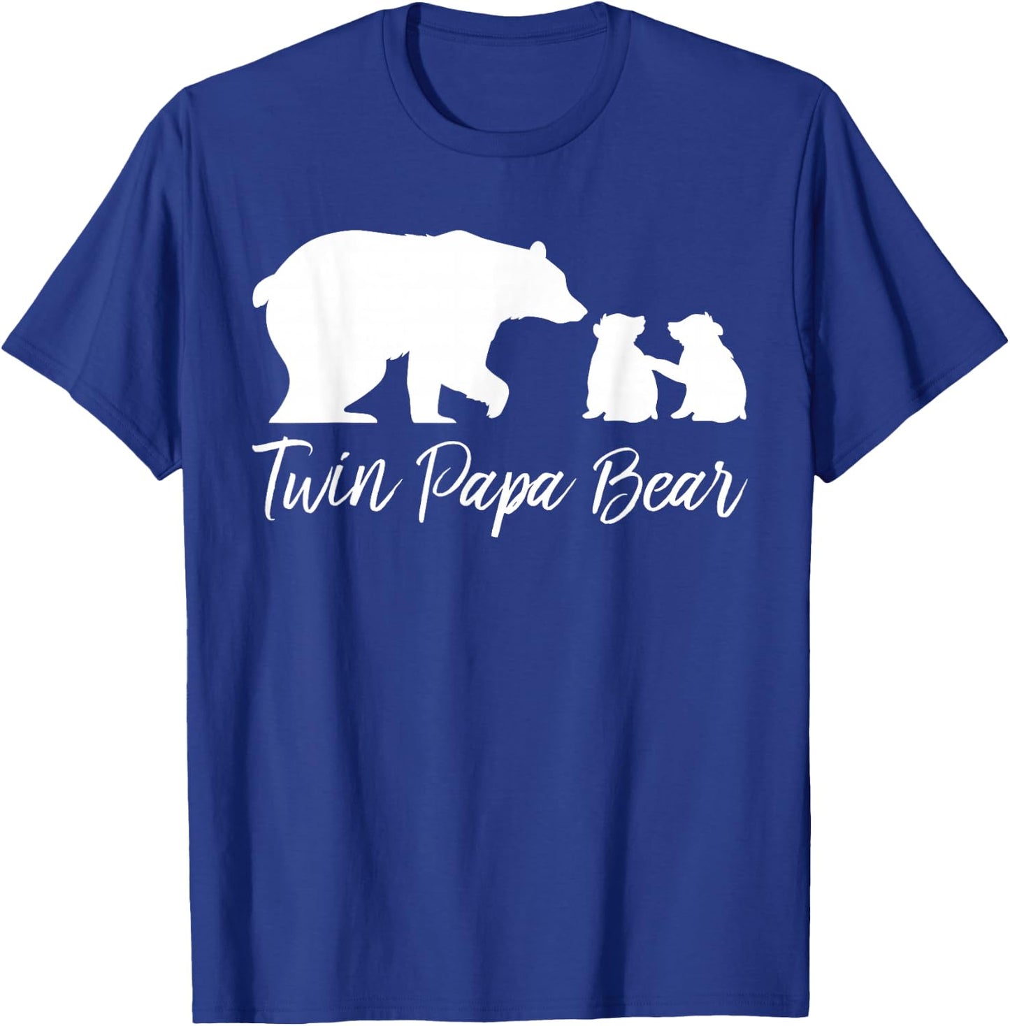 Twin Papa Bear With Two Baby Cubs T-Shirt - T-Shirt | Royal