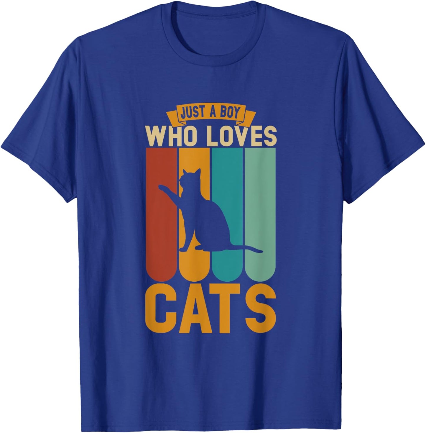 Just a boy who loves cats T-Shirt - T-Shirt | Royal