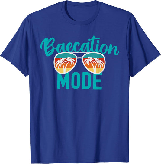 Cute Couples Trip Matching Vacation Baecation Mode T-Shirt - T-Shirt | Royal