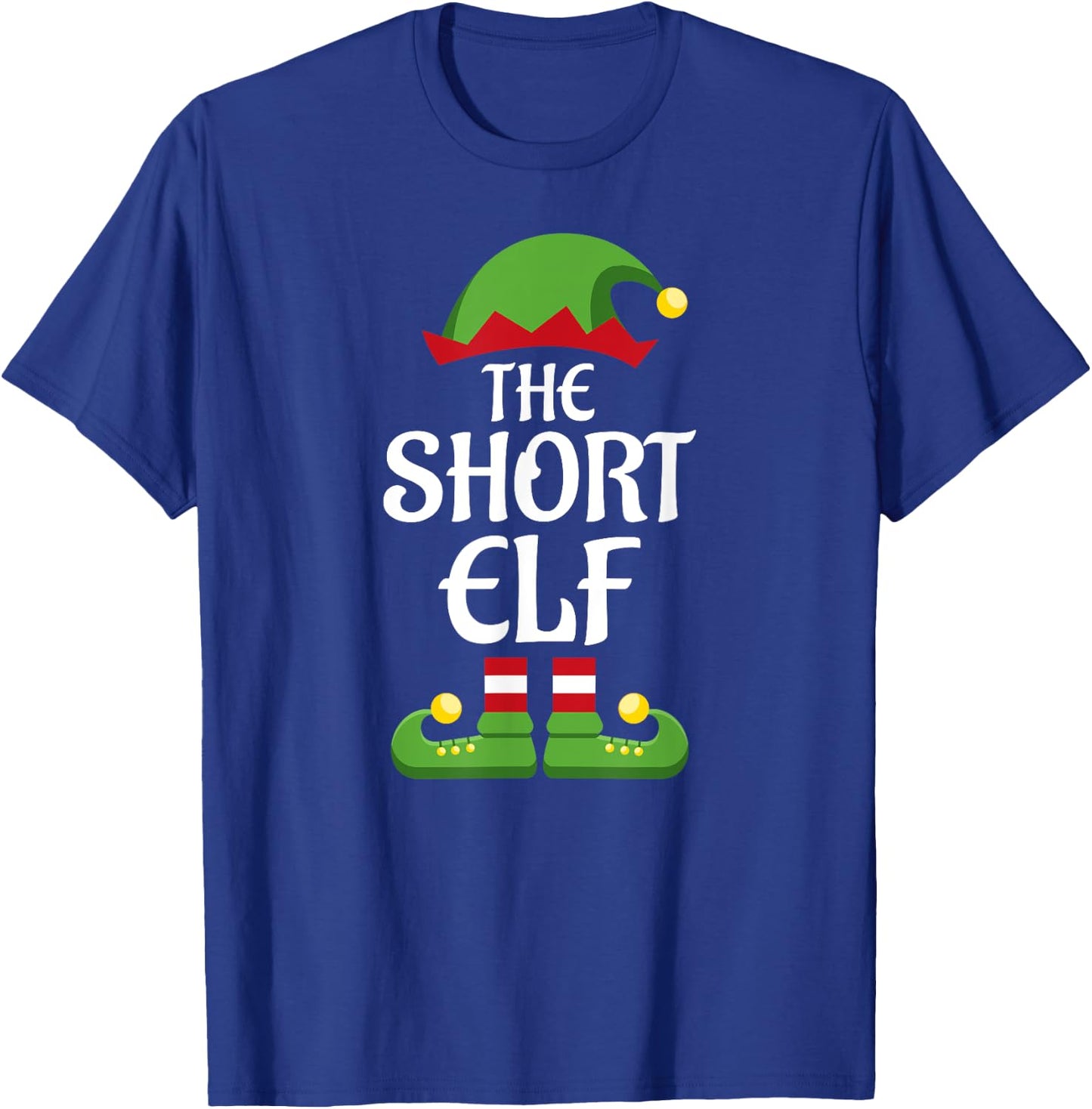 Short Elf Family Matching Group Christmas T-Shirt - T-Shirt | Royal