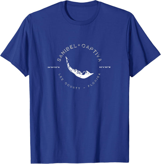 Sanibel and Captiva Island Graphic Vintage T T-Shirt - T-Shirt | Royal