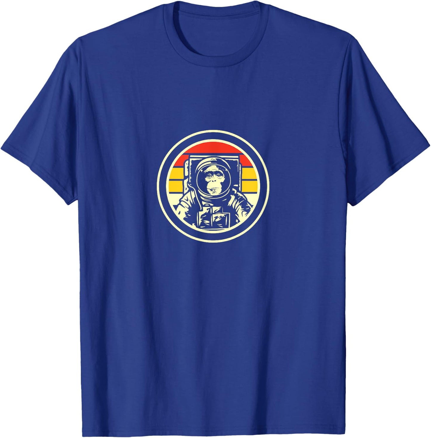 Retro Astronaut Space Monkey T-Shirt - T-Shirt | Royal