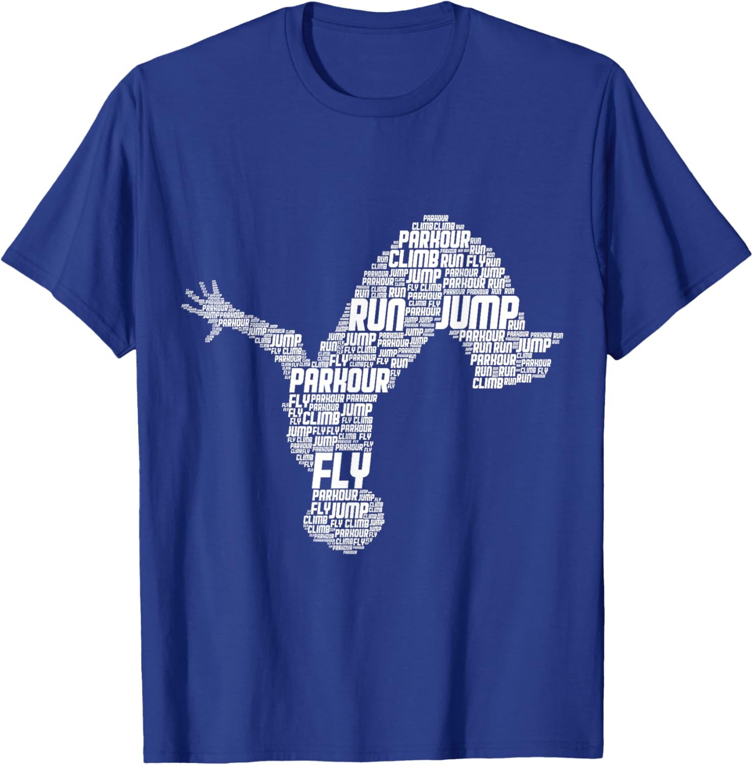 Parkour Freerunner Freerunning Traceur Men Kids Boys T-Shirt - T-Shirt | Royal