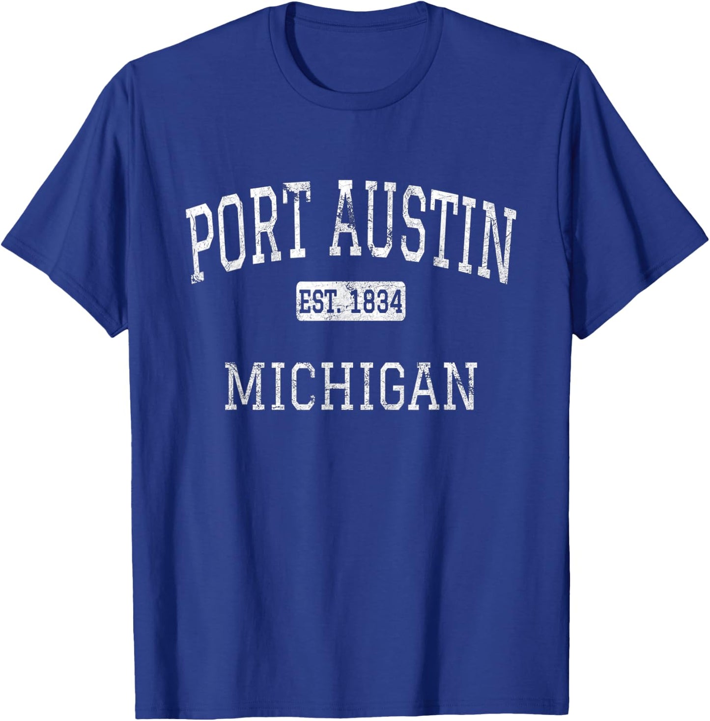 Port Austin Michigan MI Vintage T-Shirt - T-Shirt | Royal