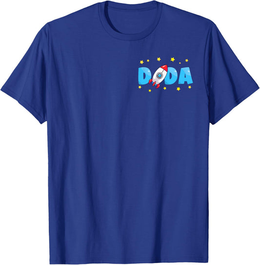 Dada of The Birthday Boy Funny Astronaut Family Matching T-Shirt - T-Shirt | Royal