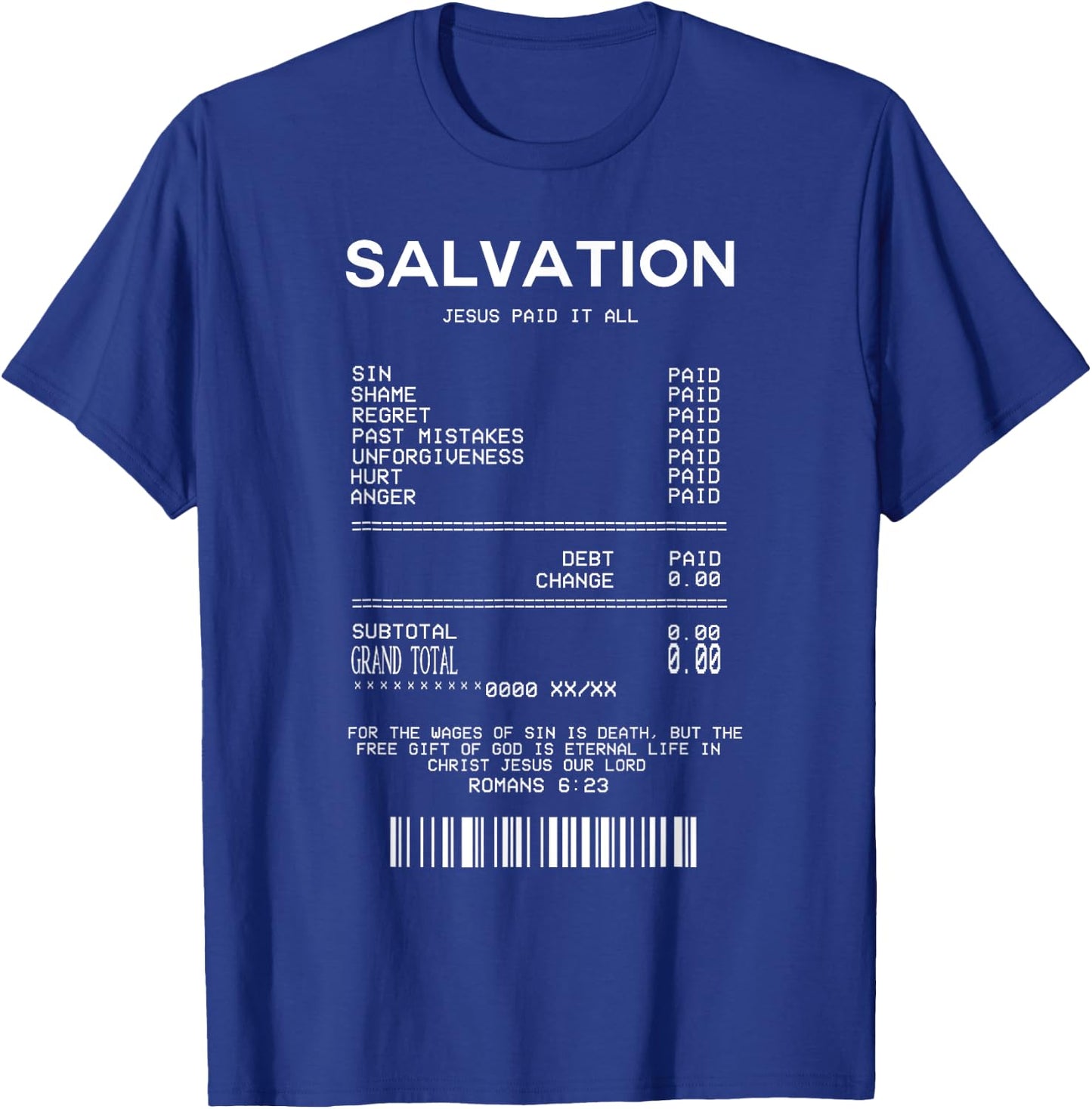 Salvation Jesus Paid It All - Christian T-Shirt - T-Shirt | Royal