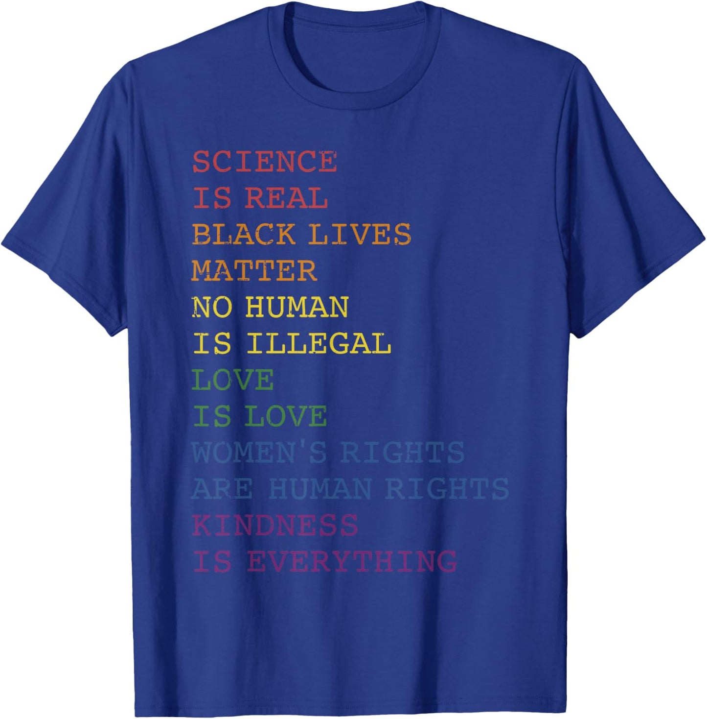 Science love kindness rainbow flag for gay and lesbian pride T-Shirt - T-Shirt | Royal