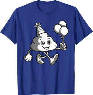 Hilarious Birthday Poop Toilet Stool Sink Or Float Balloon T-Shirt - T-Shirt | Royal