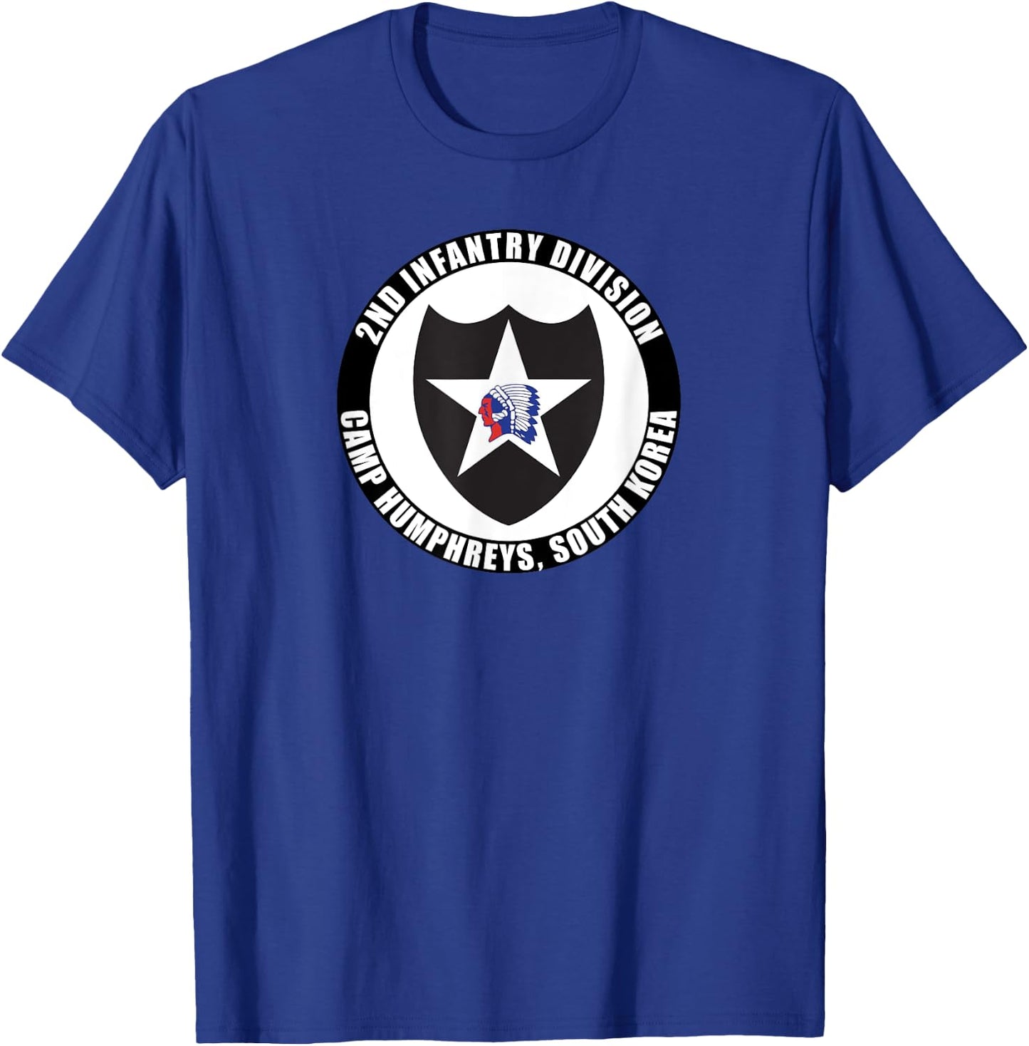 2nd Infantry Division Camp Humphreys Korea Emblem Veteran T-Shirt - T-Shirt | Royal