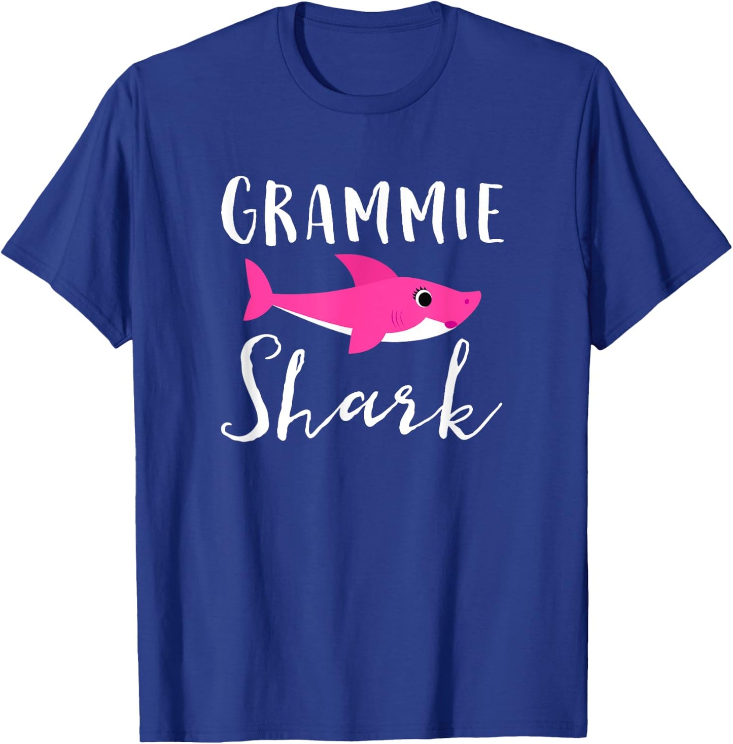 Grammie Shark Grandma Grandmother Pink Shark Graphic T-Shirt - T-Shirt | Royal