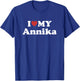 I Love My Annika First Name Matching Couple Outfit T-Shirt - T-Shirt | Royal