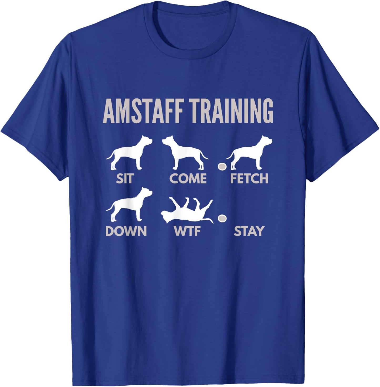 American Staffordshire Terrier Shirt - AmStaff Training T-Shirt - T-Shirt | Royal