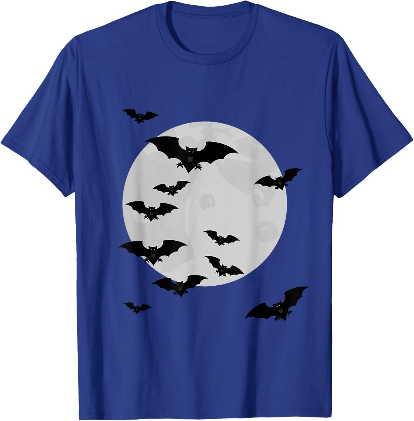 Flying Bats Moon Creepy Gothic Halloween Costume T-Shirt - T-Shirt | Royal