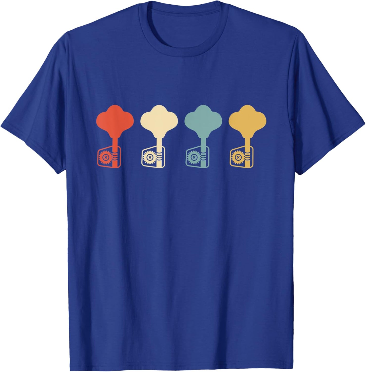 Vintage Bass Guitar Player Bassist Retro Gift T-Shirt - T-Shirt | Royal