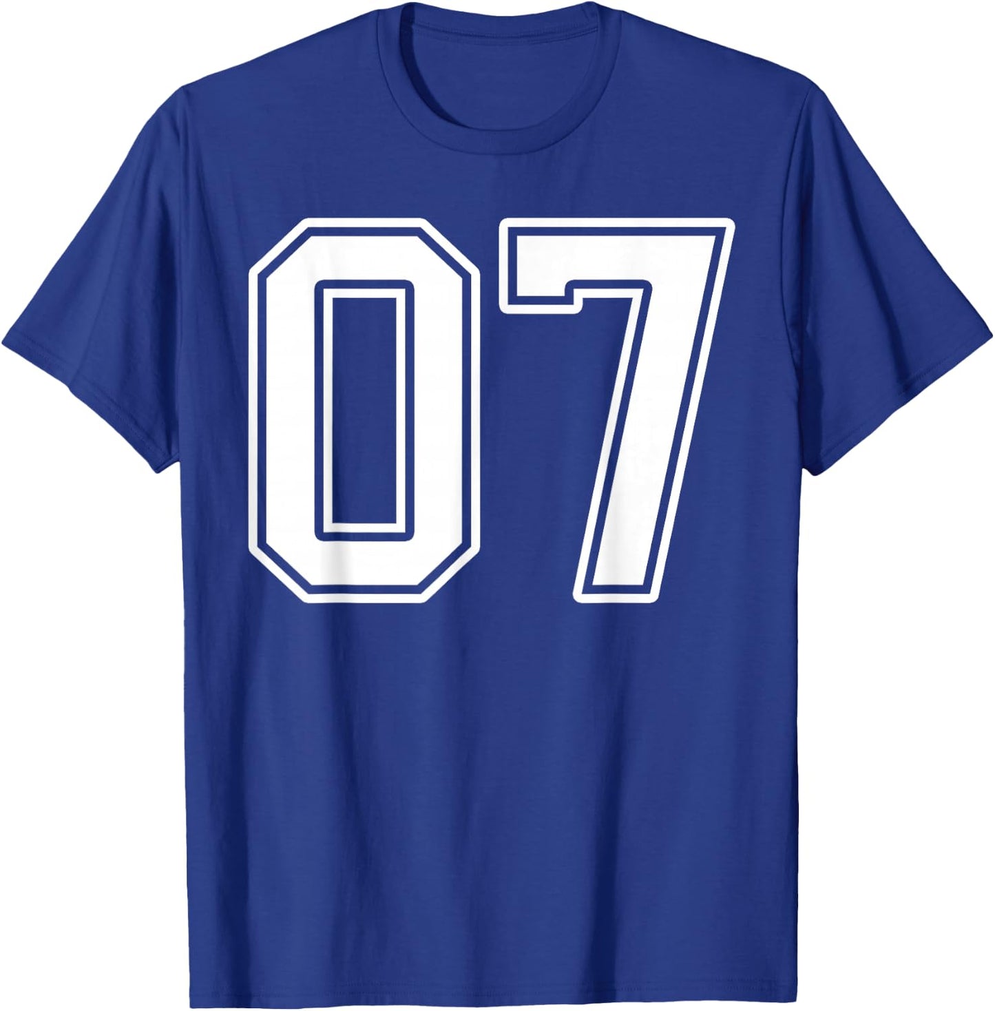 Number 7 Fan Player Jersey Style #07 Men Women Kids T-Shirt - T-Shirt | Royal