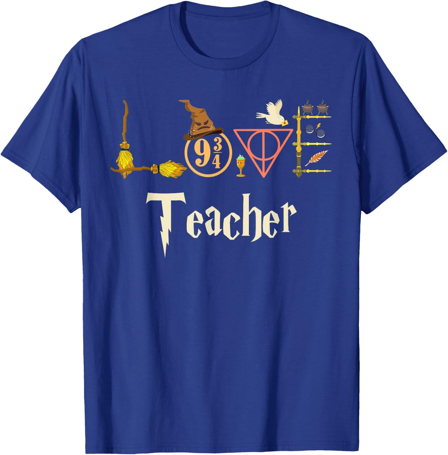 Love Teacher Wizards Back To School Halloween T-Shirt - T-Shirt | Royal