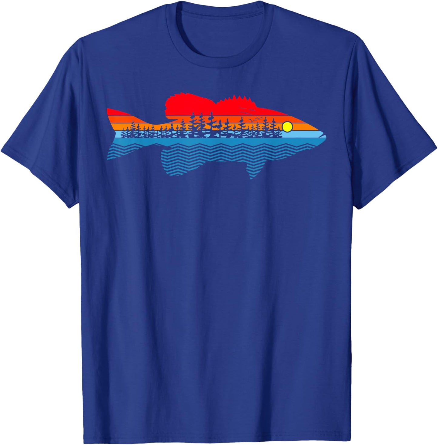 Vintage Nature Outdoor Fishing - Fisher Smallmouth Bass T-Shirt - T-Shirt | Royal