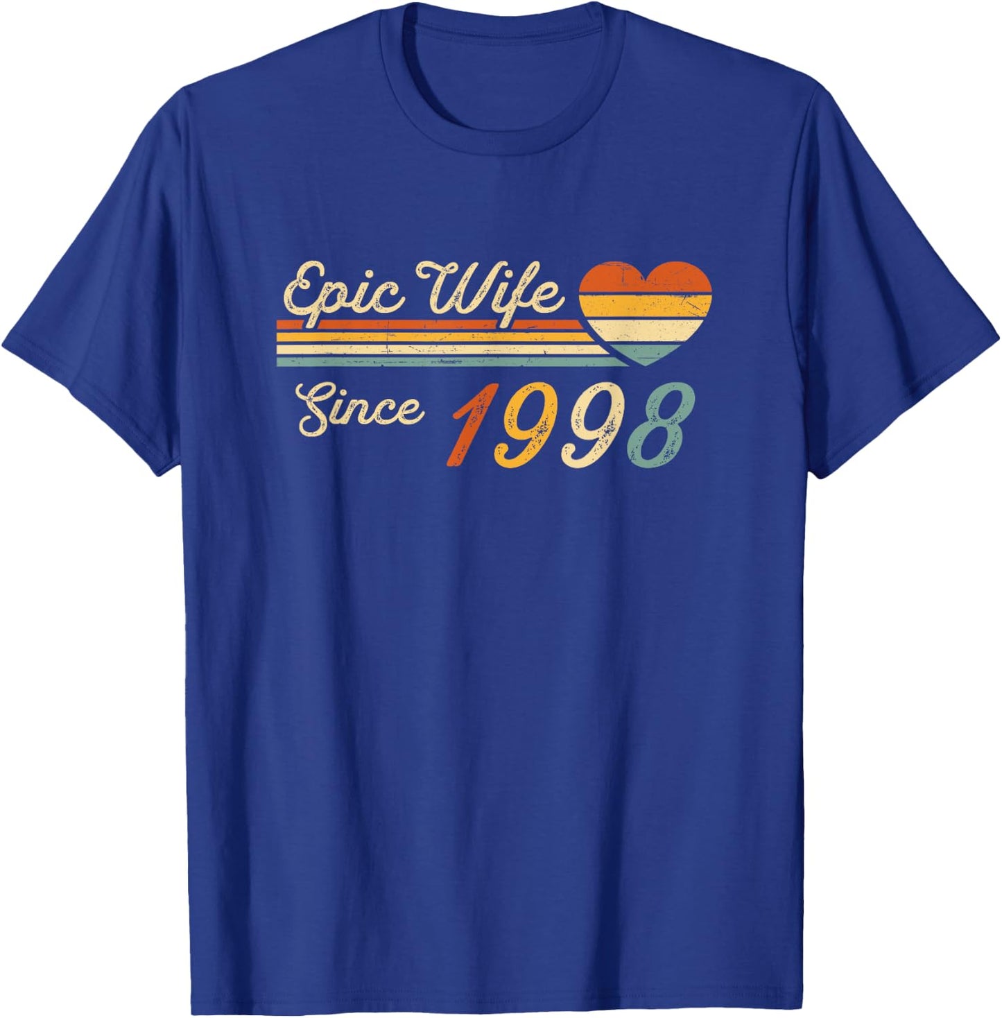 27th wedding anniversary 27 years - Epic Wife Since 1998 T-Shirt - T-Shirt | Royal