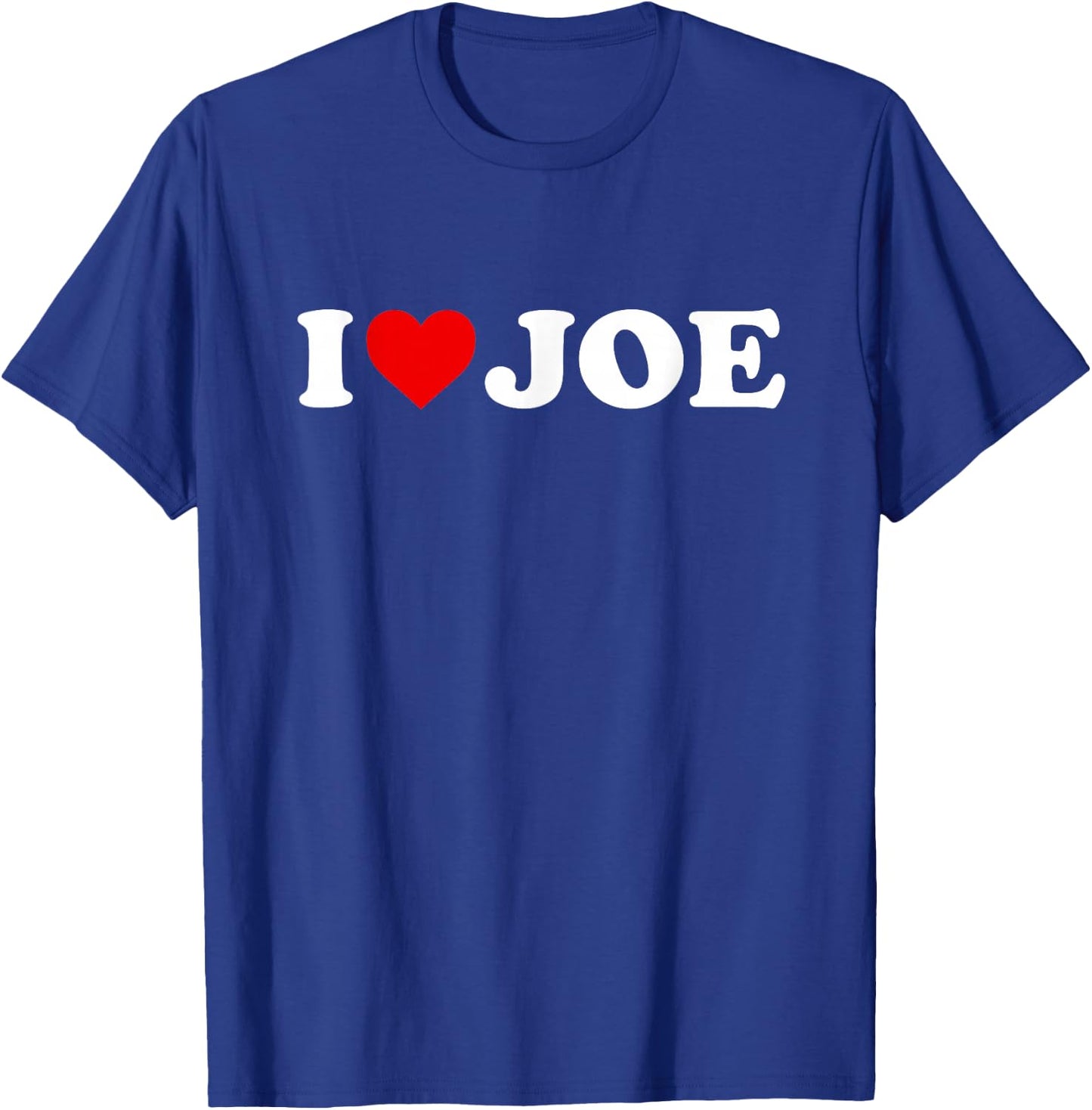 I Love Joe - Red Heart T-Shirt - T-Shirt | Royal