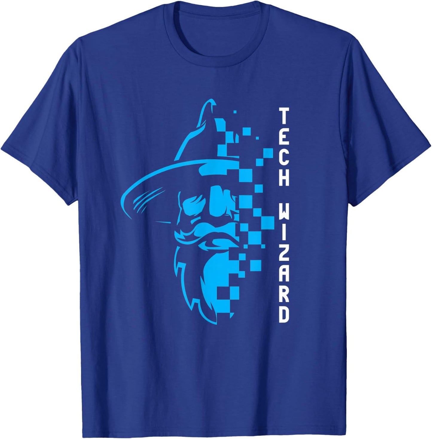 Tech Wizard Cool Technology I.T. Computer Whiz Techie Geek T-Shirt - T-Shirt | Royal