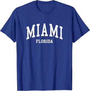 Miami - Florida - Throwback Design - Classic T-Shirt - T-Shirt | Royal