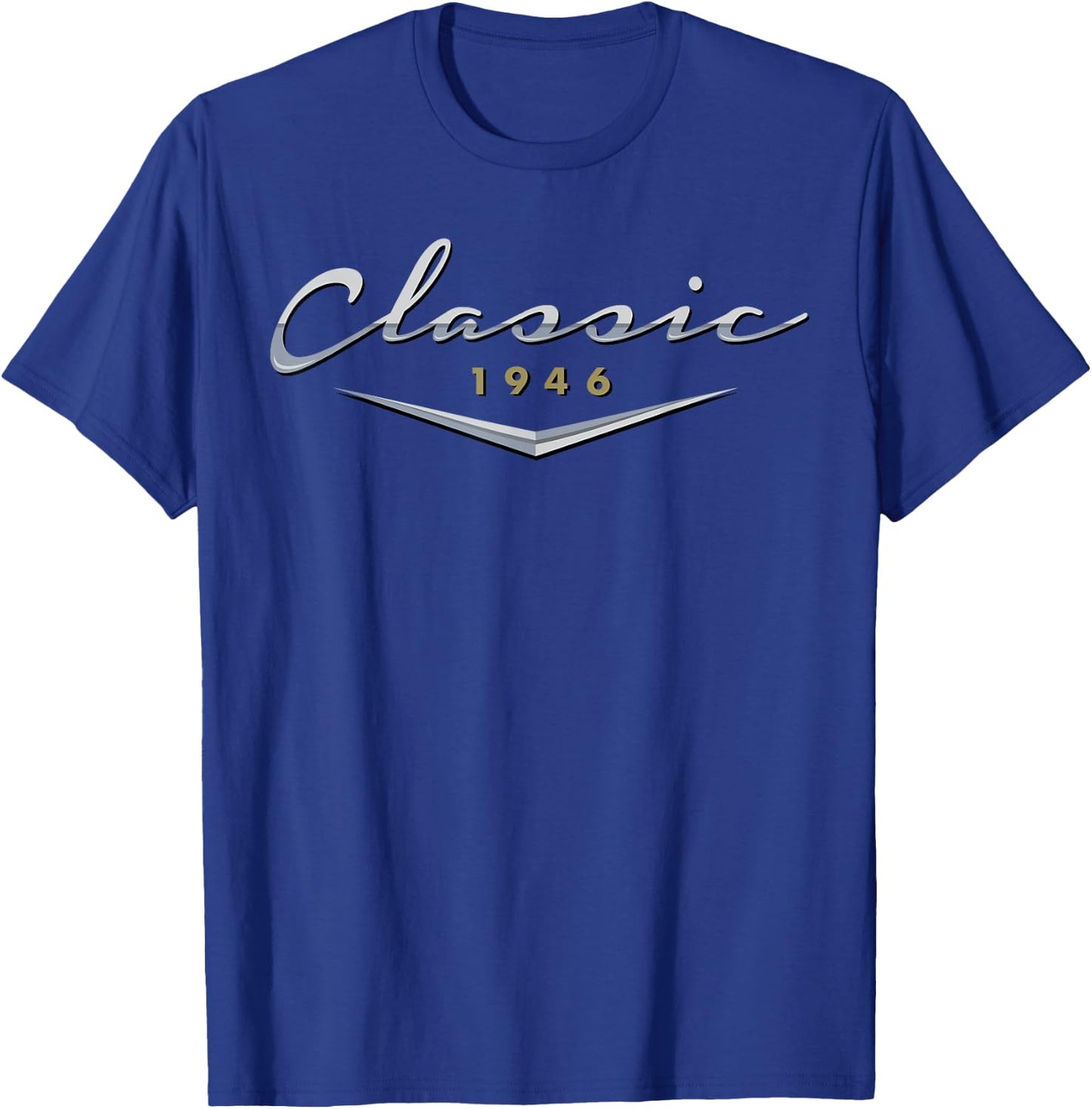 Vintage Classic 1946 Birthday Gifts for Dad, Husband T-Shirt - T-Shirt | Royal