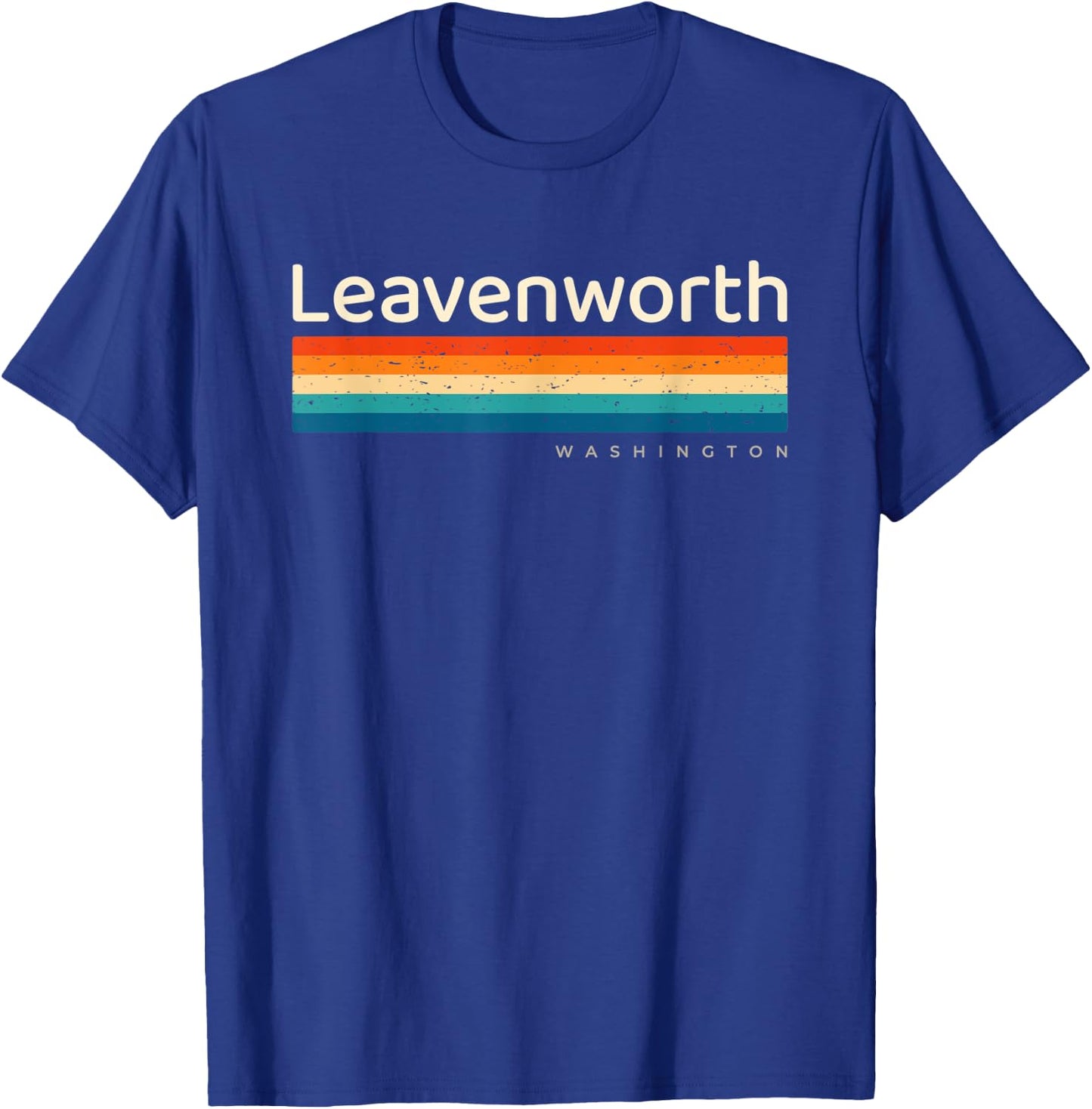 Leavenworth WA Washington Retro Design T-Shirt - T-Shirt | Royal