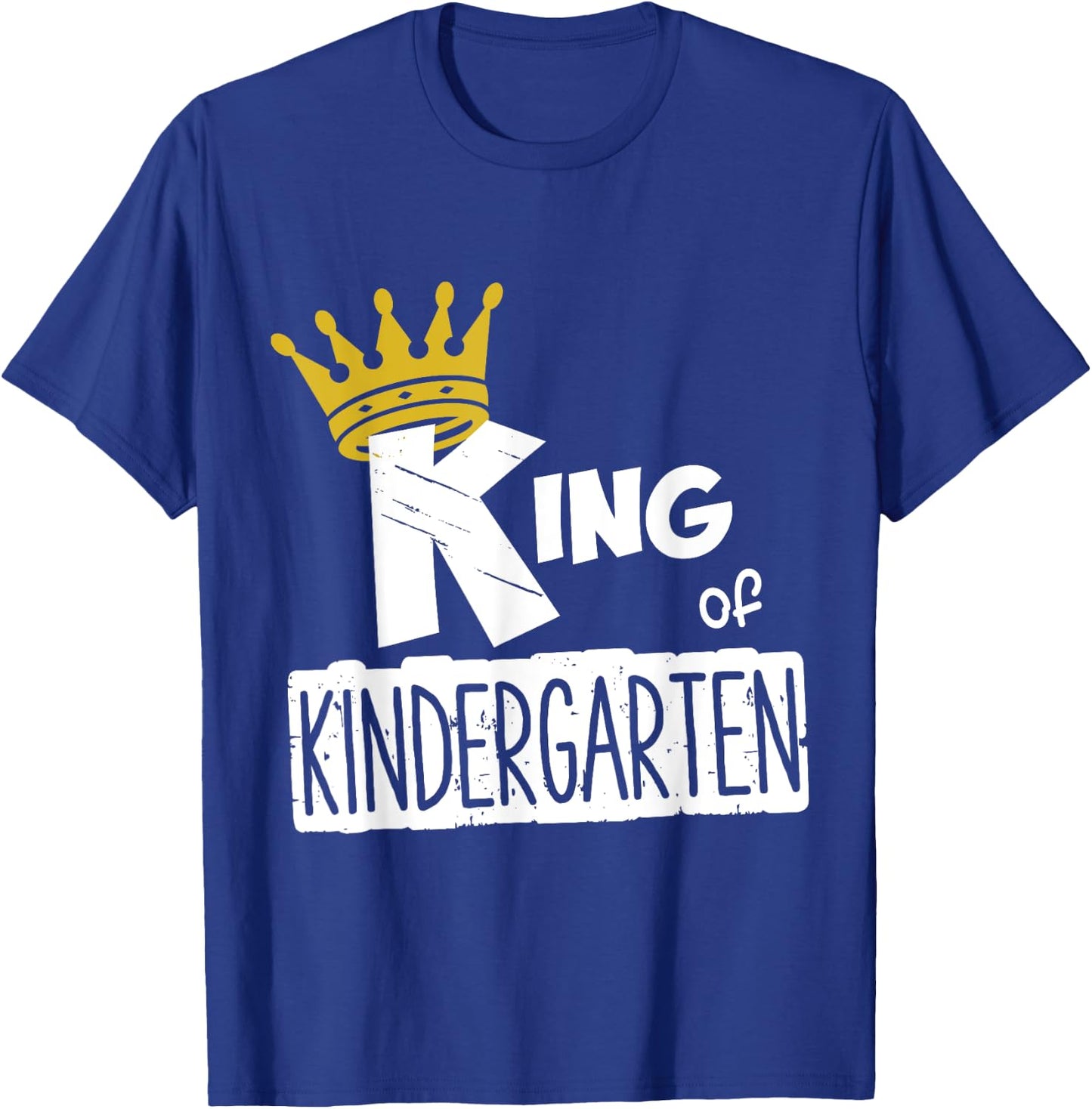 Kids King of Kindergarten Happy First Day of School Boys T-Shirt - T-Shirt | Royal