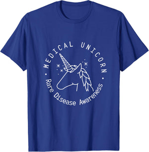 Medical Unicorn Rare Disease Awareness EDS Chronic Illness T-Shirt - T-Shirt | Royal