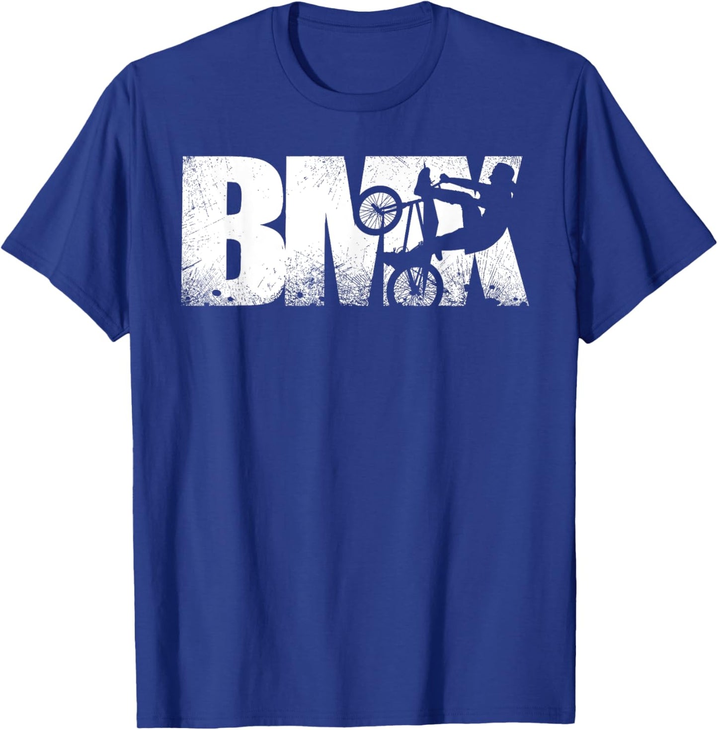 Cool Distressed BMX Funny Bike Rider Gift Women Kids T-Shirt - T-Shirt | Royal